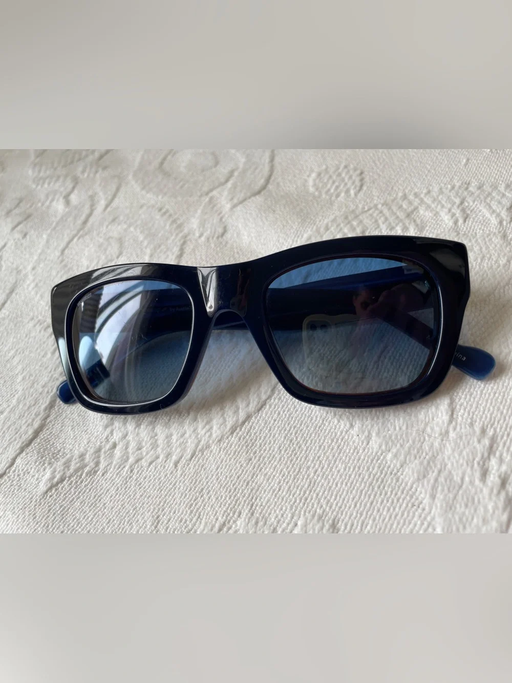 Justin Timberlake William Rast Blue Brown acetate Square Cat 3 polarized